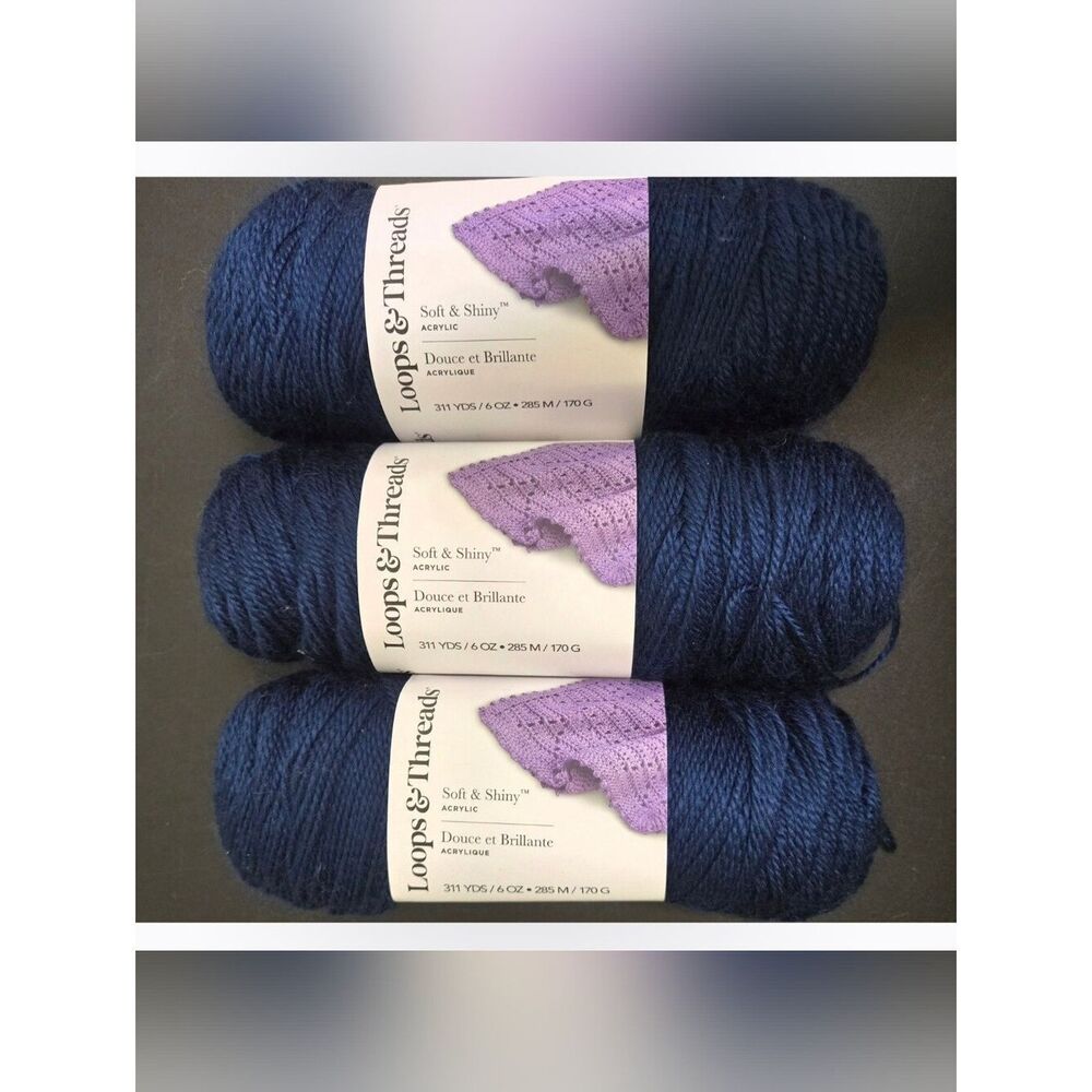 Loops & Threads Denim Jeans Yarn - 3 Skeins